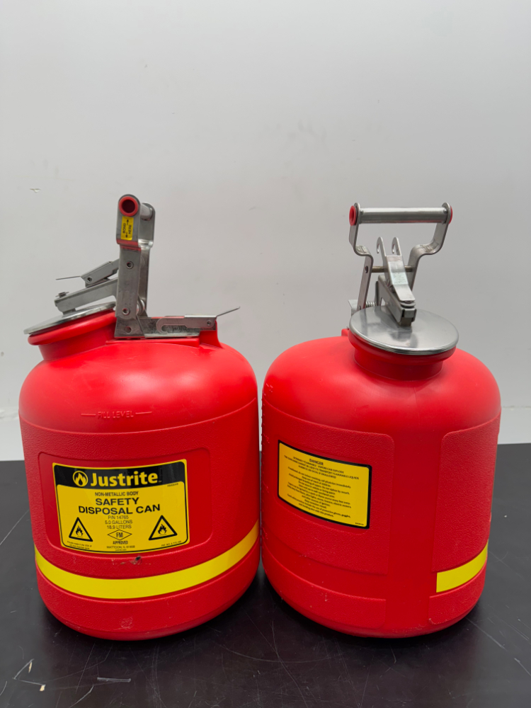 Image of Justrite 5 Gallon Safety Disposal Cans - Quantity 2
